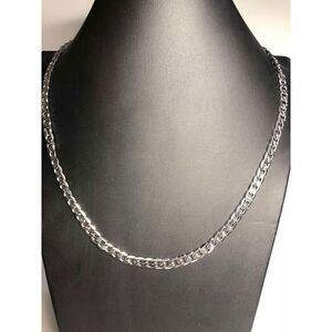 801 Steeltime textured men's unisex curb link stainless steel necklace 23"